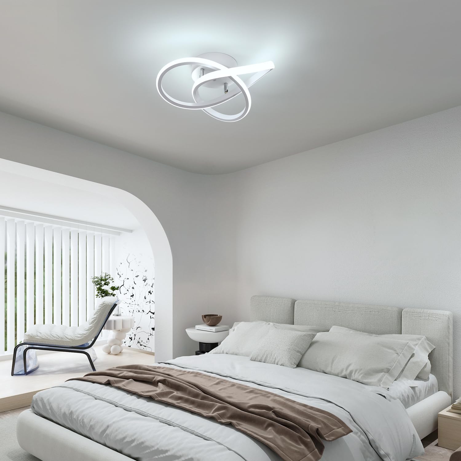 Thumbnail 1 de Comely lampa sufitowa LED w kształcie kwiatu, 30 W, 3375 lm, 6500 K