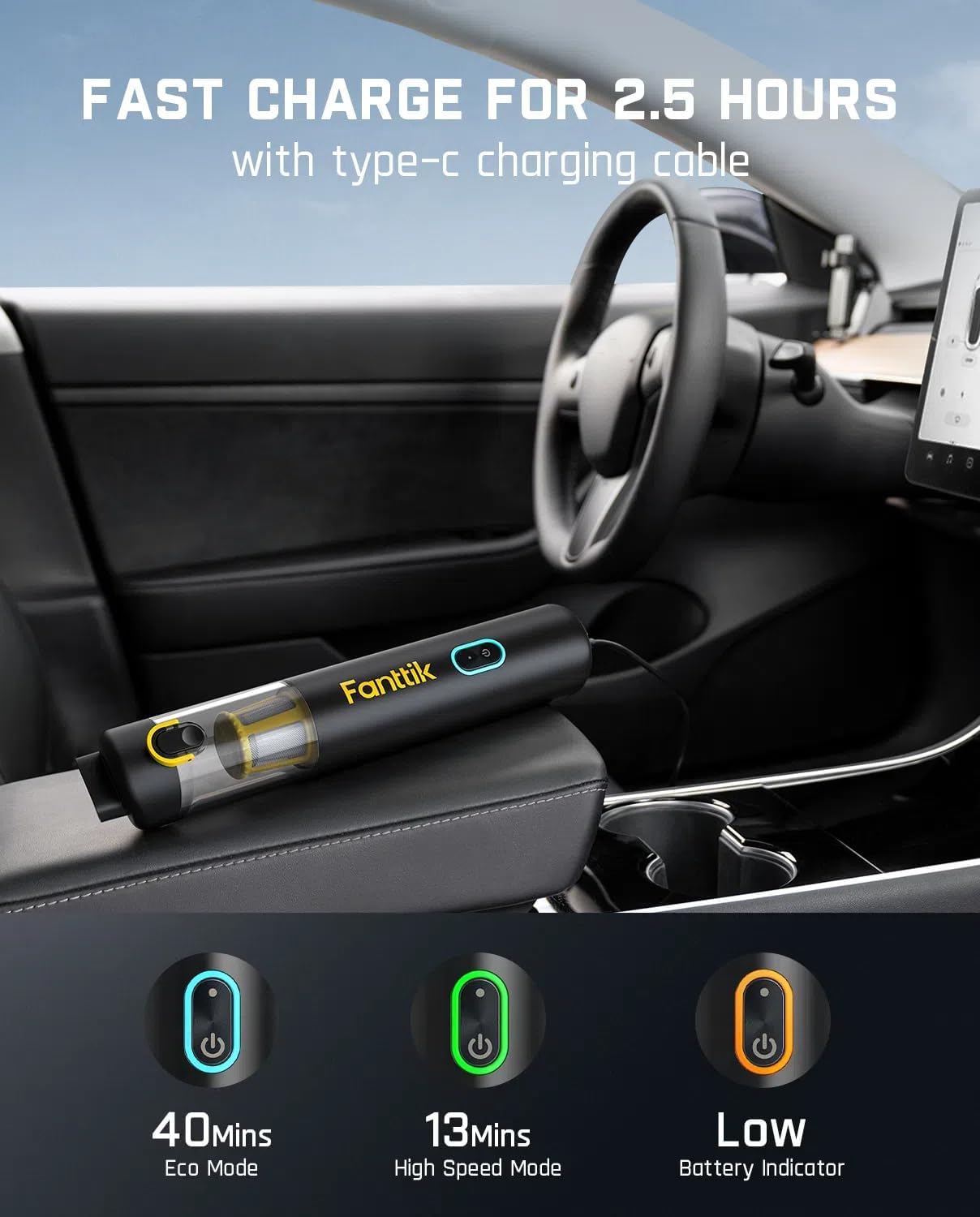 Thumbnail 3 de Fanttik Slim V8 APEX 19000Pa Car Vacuum 🧹