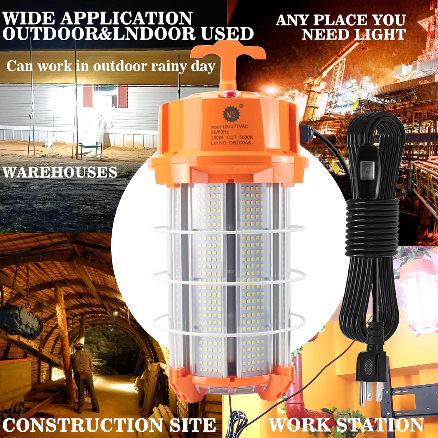 Thumbnail 4 de NS 280 280W LED Work Light, 42,000 Lumens, 5000K Daylight