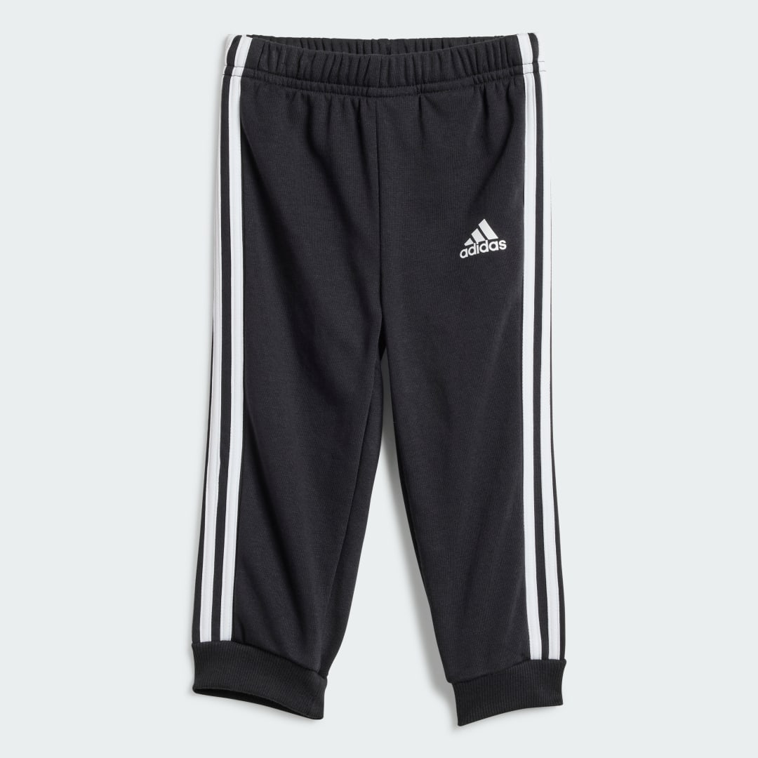 Detalle 2 de Conjunto Essentials 3 bandas (Bebé) de Adidas — sudadera y pantalón naranja