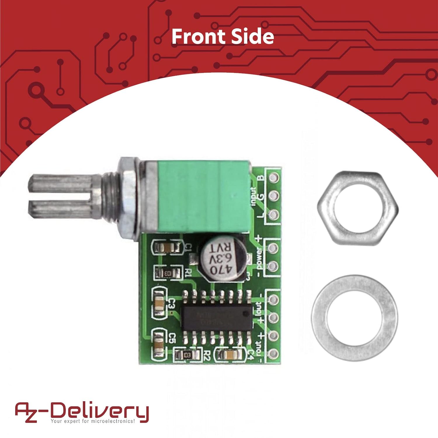 Thumbnail 1 de AZDelivery : pack de 5 mini amplificateurs stéréo PAM8403