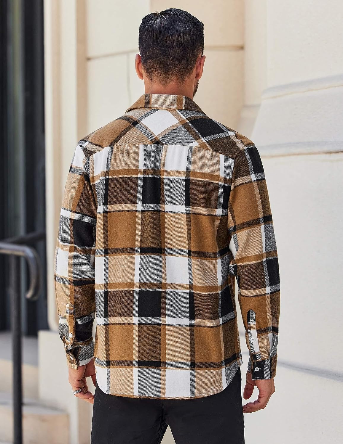 Thumbnail 4 de COOFANDY Mens Flannel Long Sleeve Plaid Shirt 👔