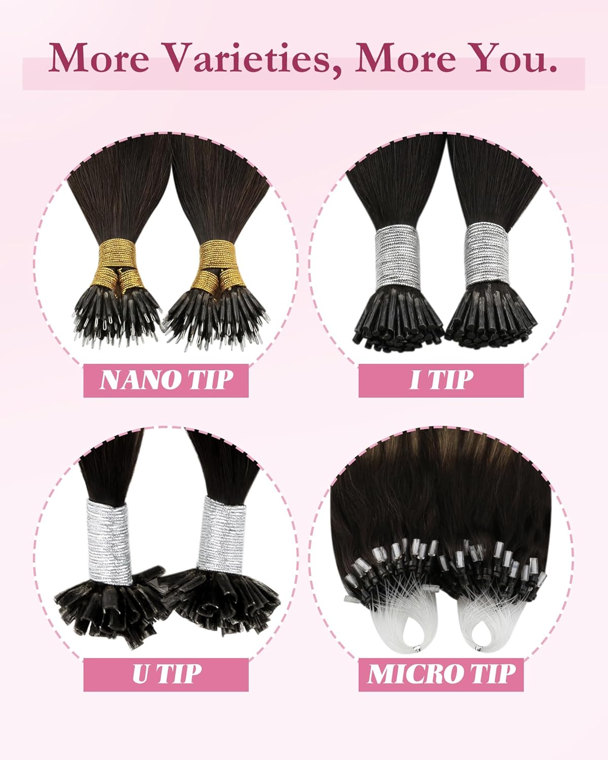 Thumbnail 5 de YoungSee Microring Extensions Echthaar, 1 g Balayage (60 cm) – Micro-Loop Haarverlängerungen