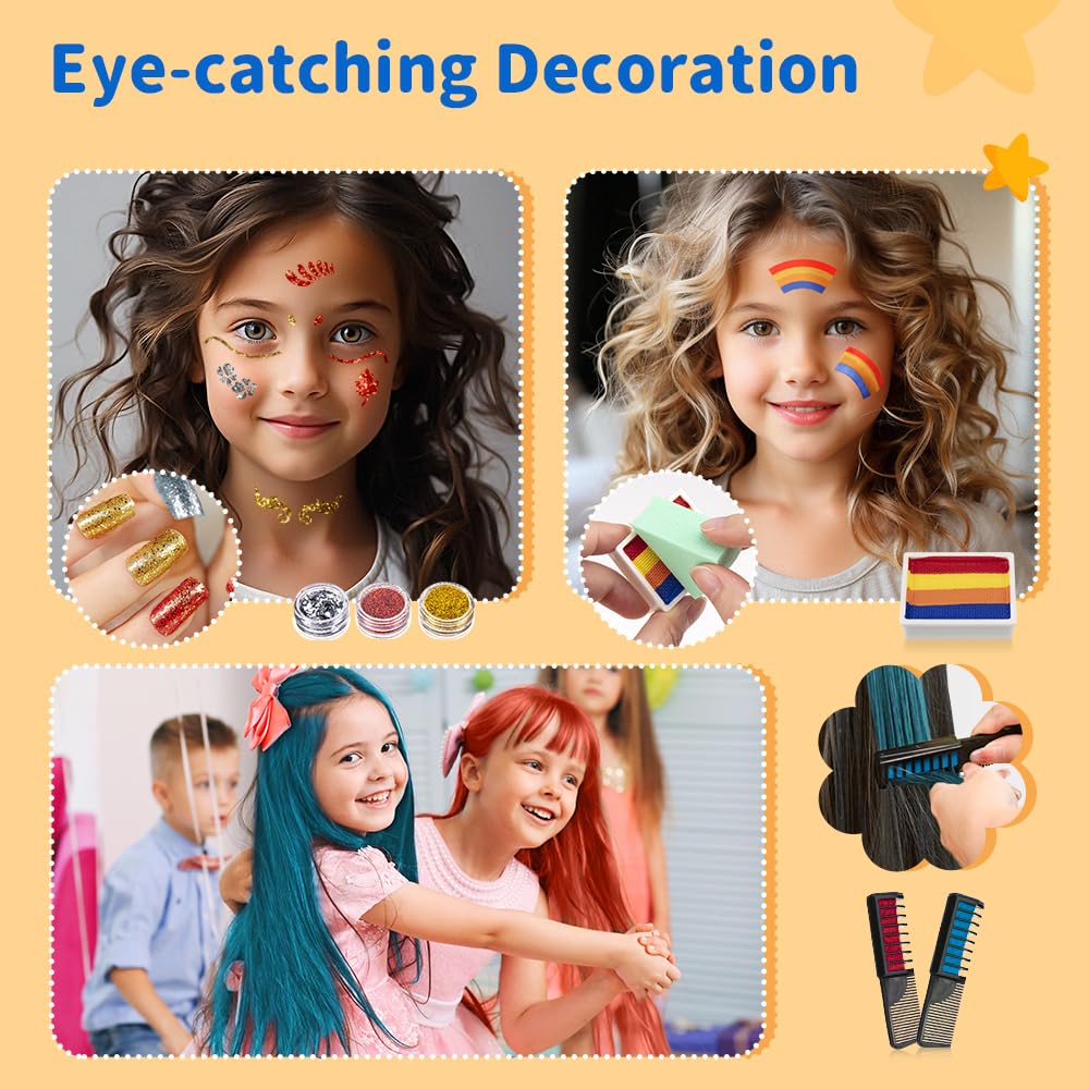 Detalle 2 de Janolia Kinderschminken Set mit 20 Wasserfarben (Gesichtsfarbe) für Fasching, Halloween & Theater-Make-up