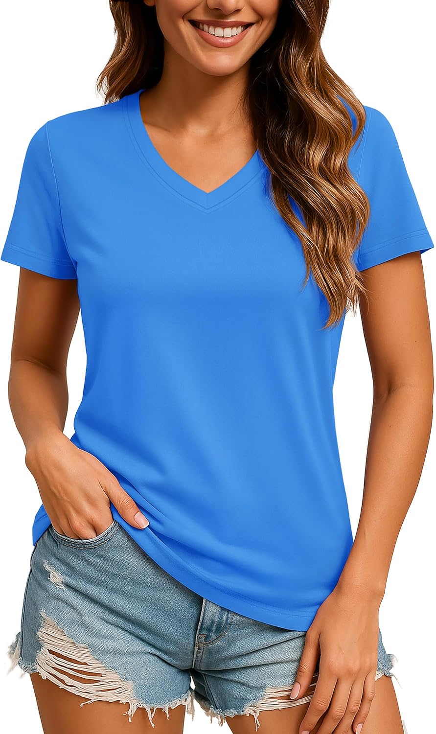 Thumbnail 6 de TACVASEN Women's V-Neck T Shirts Short Sleeve UPF 50+ Quick Dry Athletic Tee