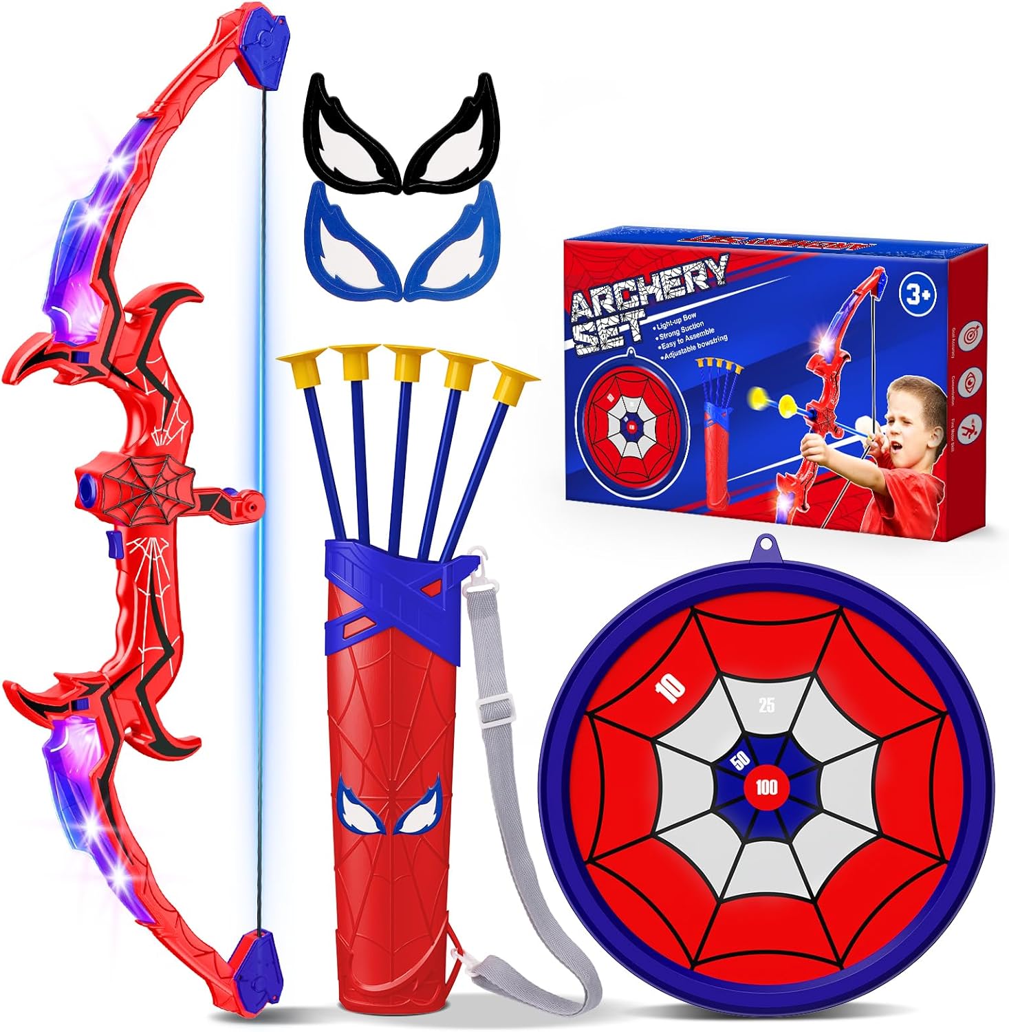 Detalle de Toyokid Archi e Frecce LED: set avventure per bambini 3–12 anni con bersaglio incluso