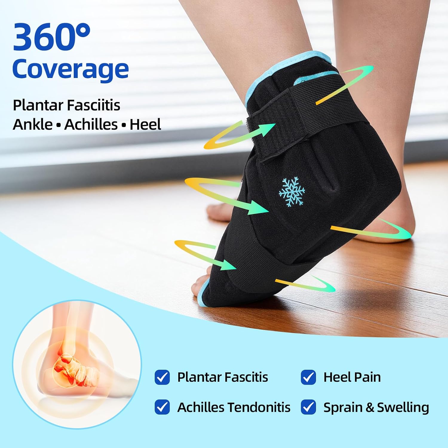 Detalle 2 de Comfytemp Ice Pack Wrap for Foot & Ankle – Reusable Hot Cold Compress
