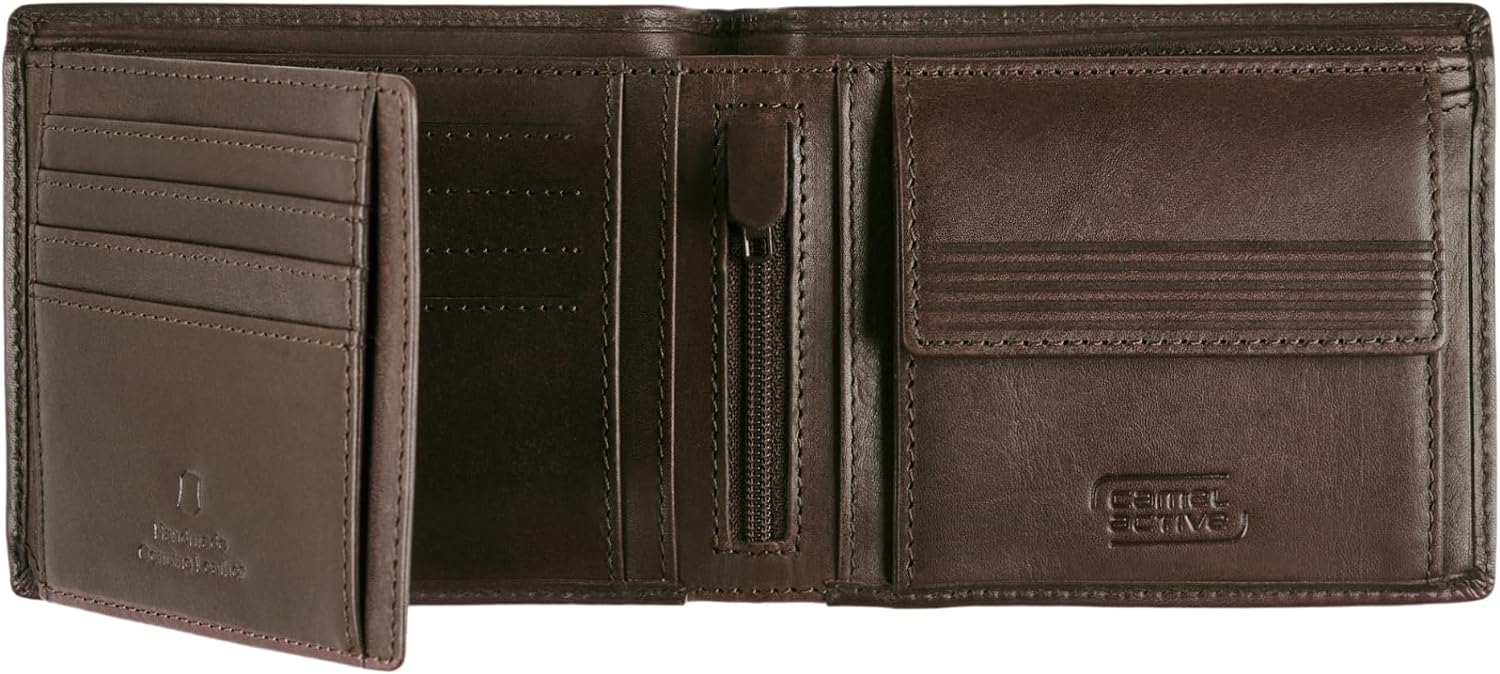 Thumbnail 4 de Camel Active Cliff Geldbörse Herren Querformat Mittelgroß Braun – RFID-Schutz aus Leder