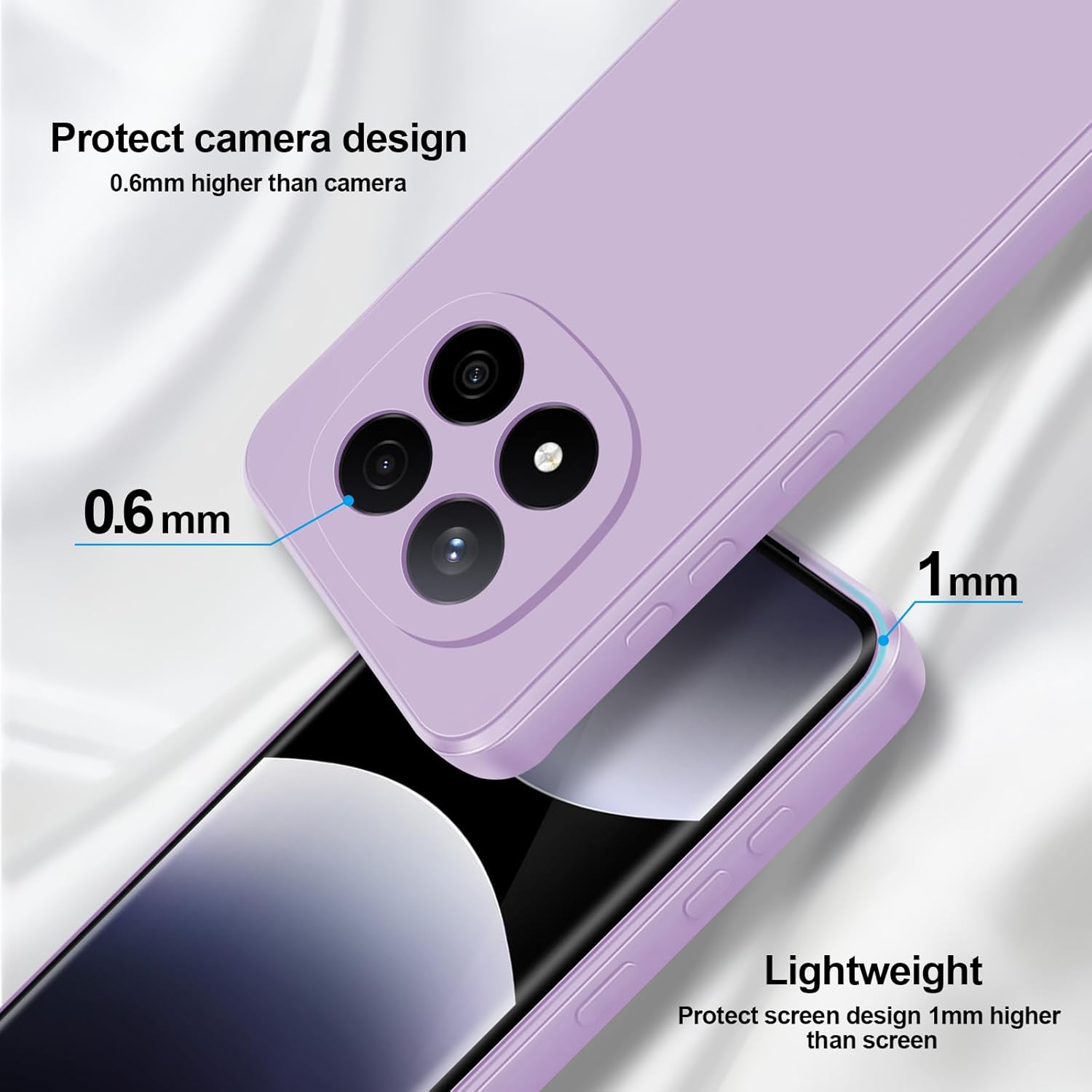 Thumbnail 2 de GiiYoon Hülle für Xiaomi Redmi Note 14 Pro Plus 5G – Rundumschutz aus Liquid Silicone, Lila