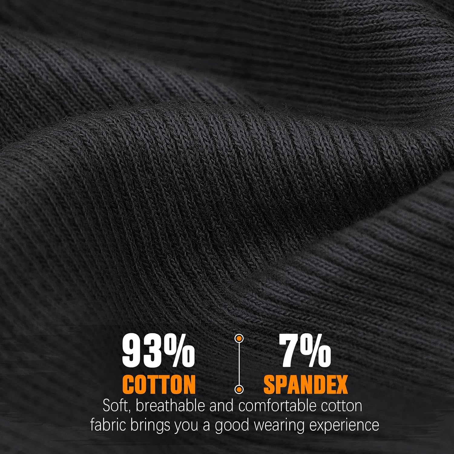 Detalle 2 de YANIKY leichte Beanie-Mütze aus Baumwolle (93% Baumwolle, 7% Elastan) – Unisex Slouch Longbeanie für alle Jahreszeiten