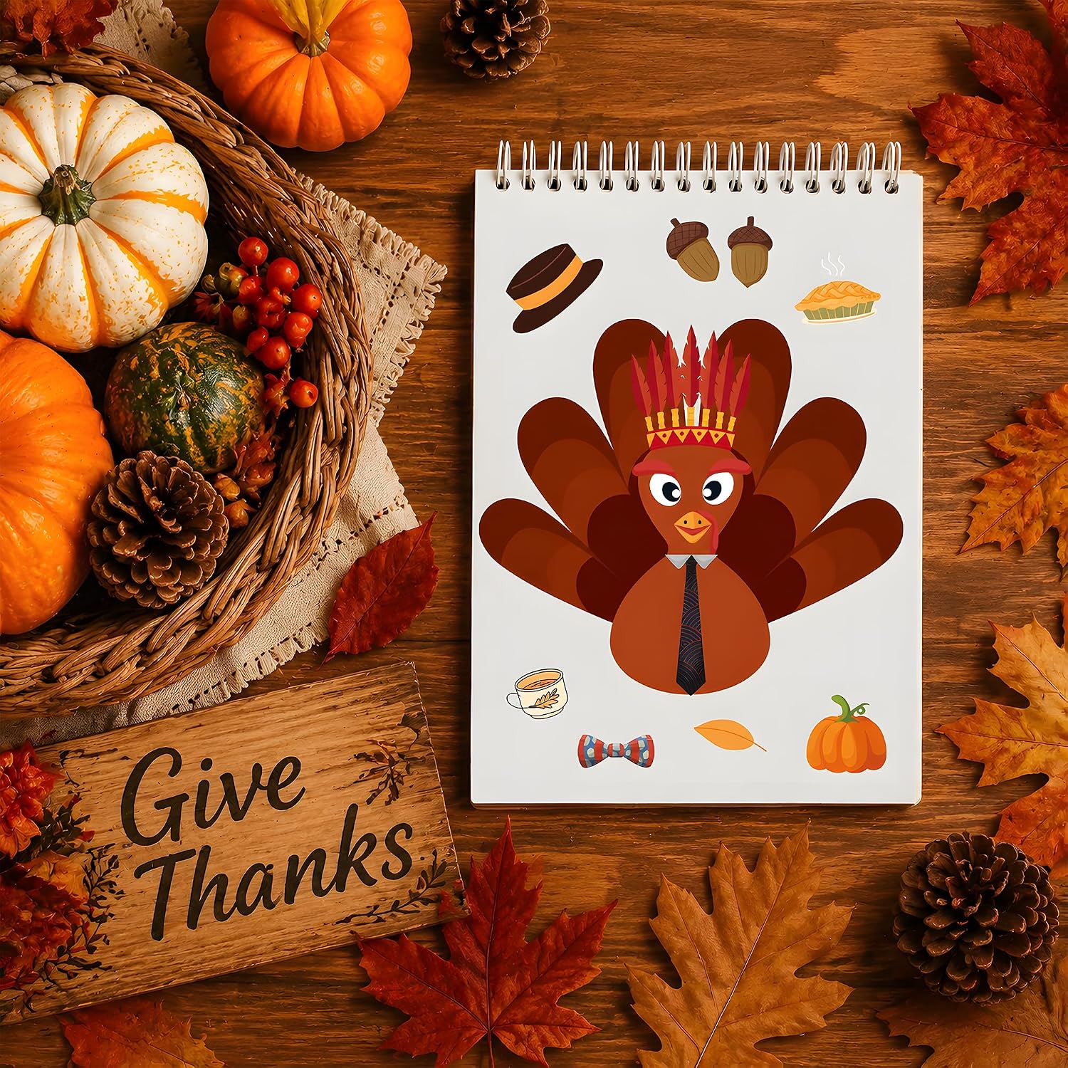 Detalle de Turkey Sticker Craft Kit, 24 Sheets