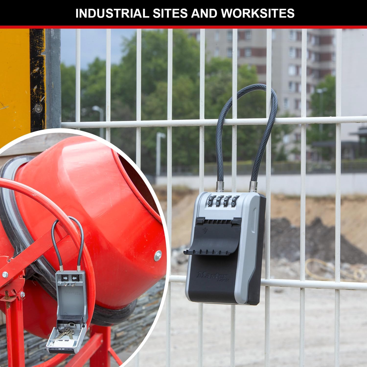 Detalle de Master Lock 5482EURD Key Safe with Flexible Cable Shackle