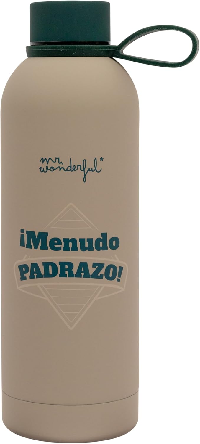 Detalle de Mr. Wonderful Mr.Wonderful-Botella térmica ¡Menudo padrazo, multicolor 2506010293W0ESP
