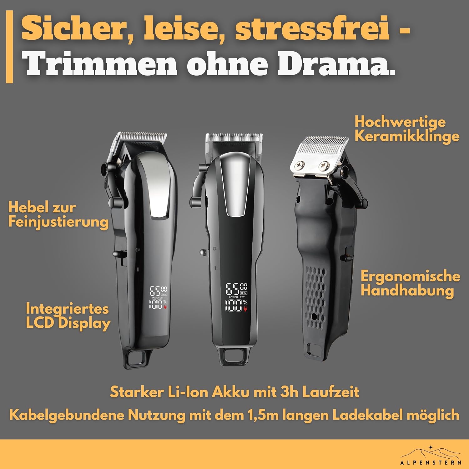 Thumbnail 4 de Alpenstern Hundeschermaschine 3 Stunden Akku