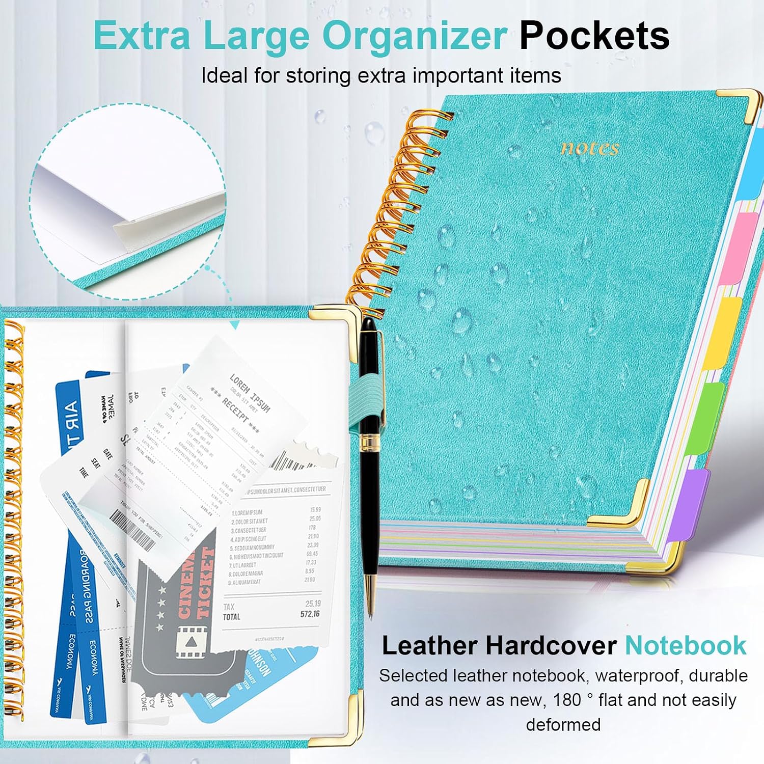 Thumbnail 1 de GDGDSY 001 Hardcover Spiral Notebook, B5 8" x 10", 300 Pages, 5 Subjects
