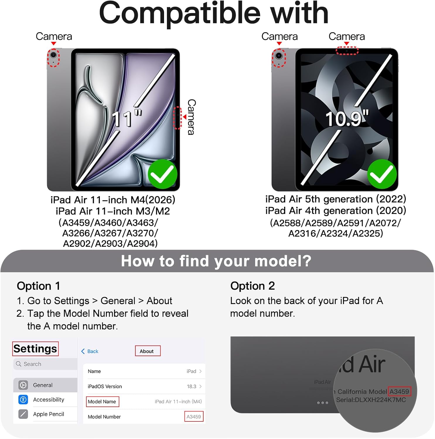 Detalle 2 de JETech Hülle für iPad Air 11 Zoll