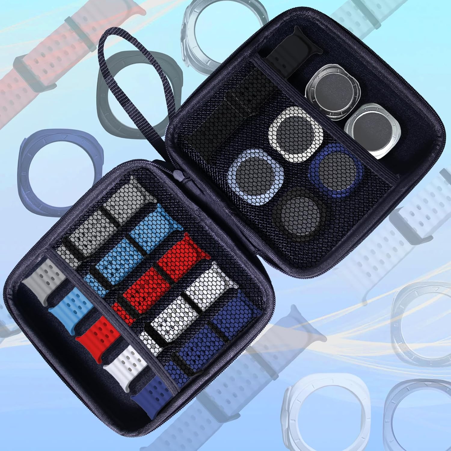 Detalle de 6-Pack Marine Silicone Bands + Protective Cases for Samsung Galaxy Watch Ultra 47mm