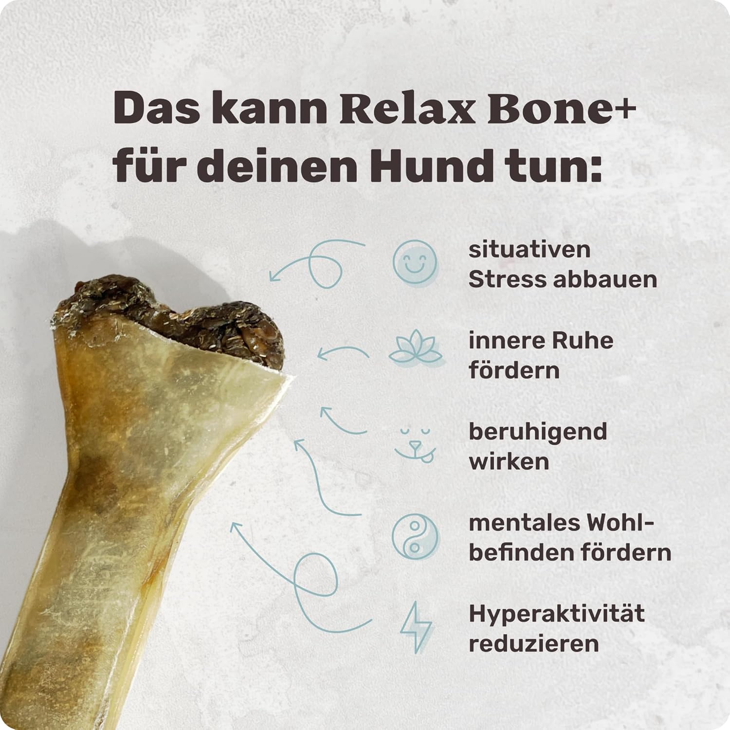 Detalle 2 de mammaly Relax Bone+ Entspannungs-Kauknochen 12cm