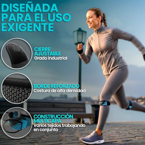 Detalle de NativoDex Rodillera para Menisco y Ligamento – Banda Rotuliana Ajustable (Pack 2)