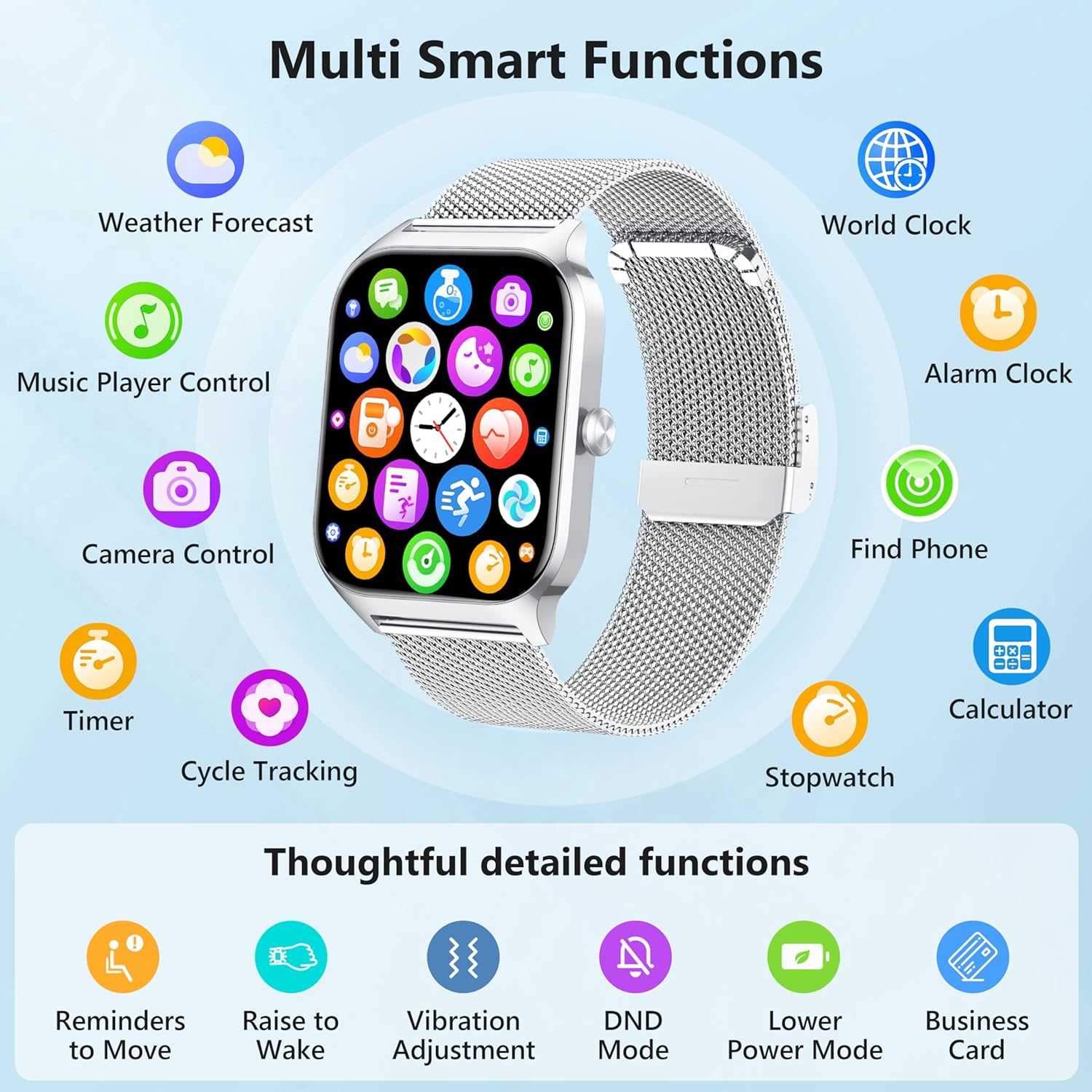 Thumbnail 6 de Smart Watch 1.85" with Health Tracking, 110+ Sports Modes and Hands‑free Calling