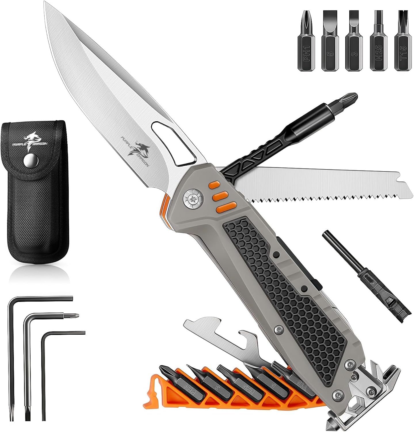 Detalle de Purple Dragon 13 in 1 Multitool Grau