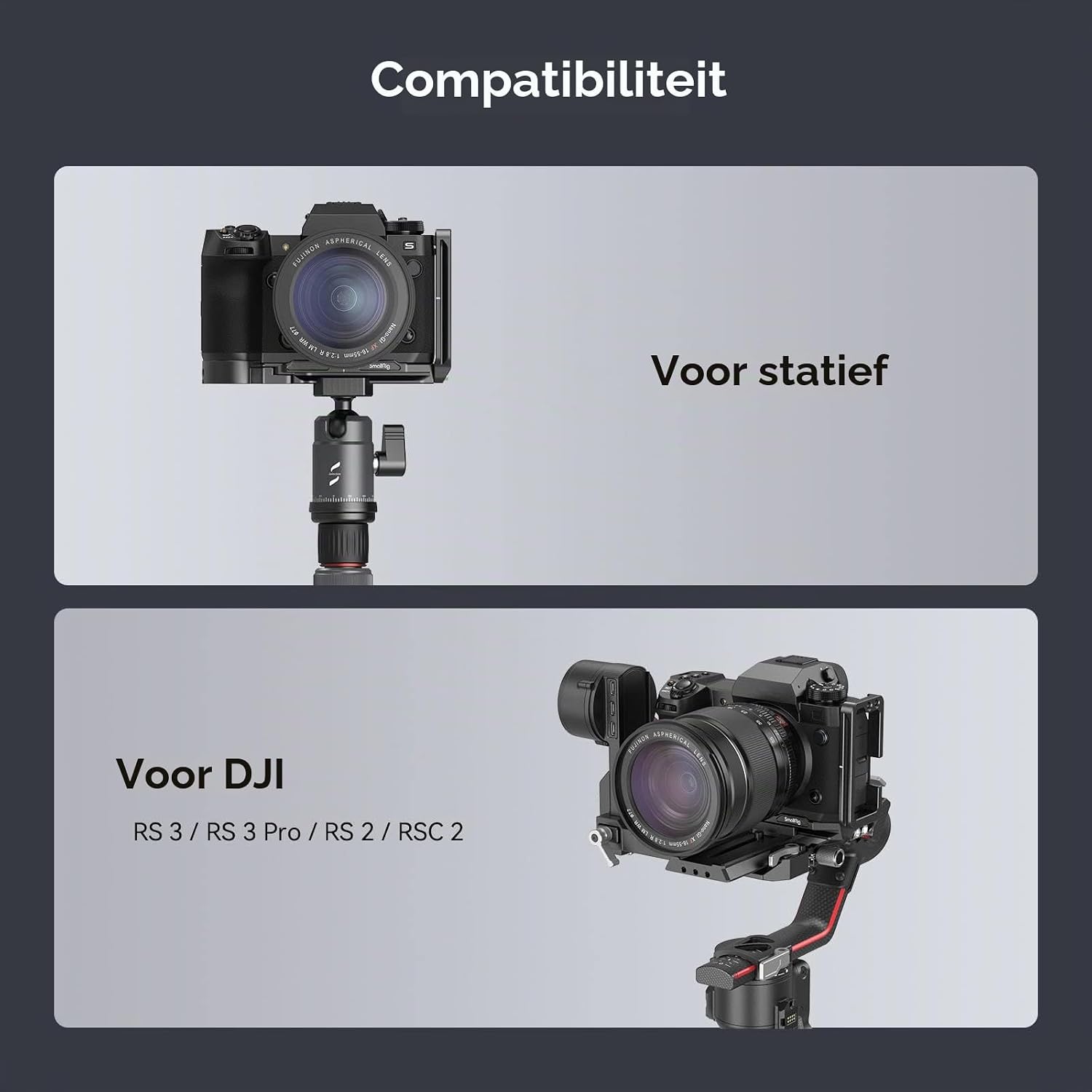 Detalle 2 de SMALLRIG 3928B L-beugel voor FUJIFILM X-H2S met Arca-Swiss-plaat