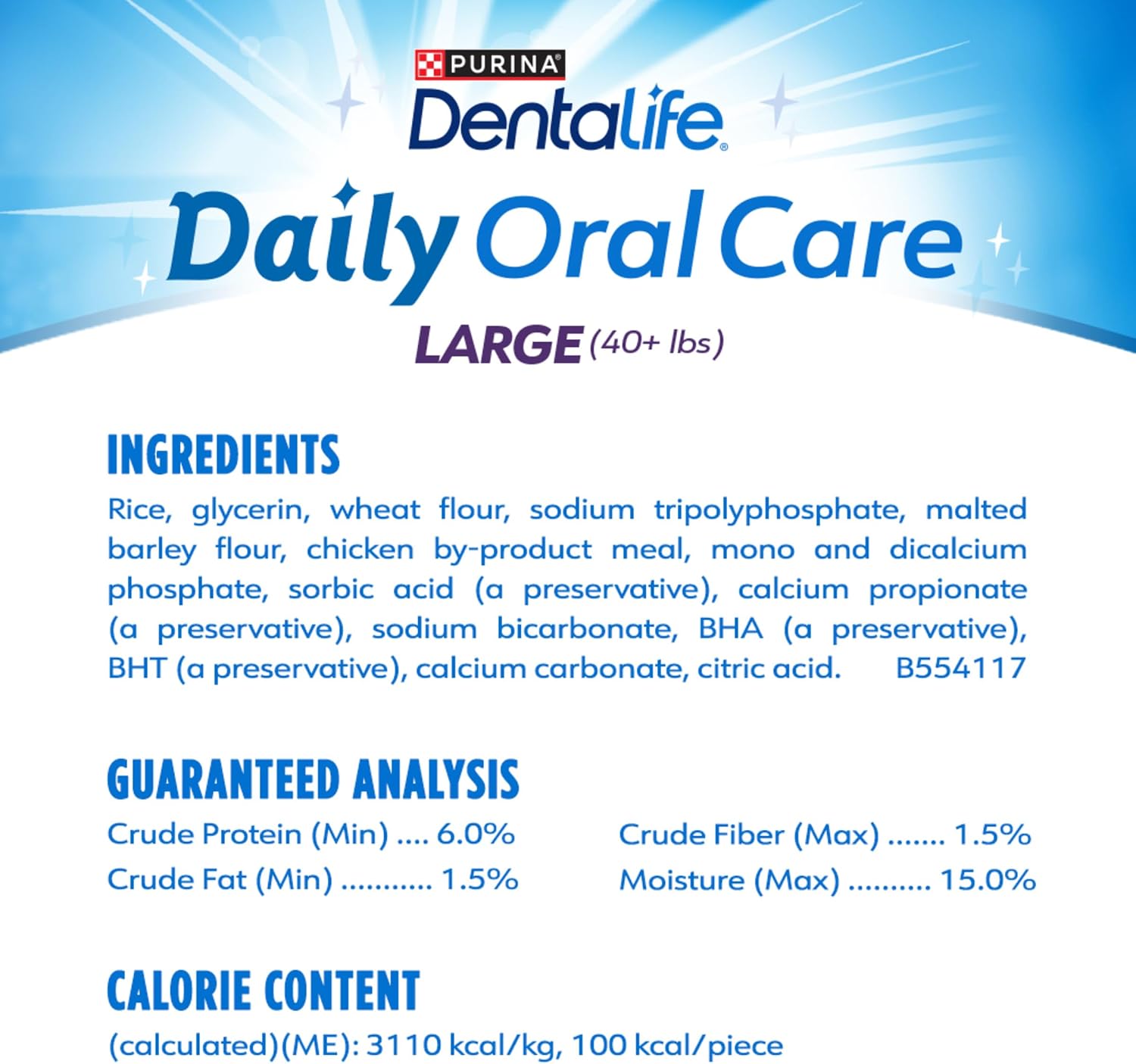 Detalle de Dentalife Daily Dental Chews for Large Dogs, 18 ct Pouch (Purina Dentalife)