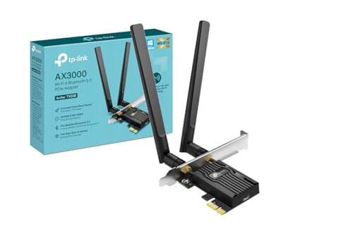 Detalle de TP-Link Archer TX55E: Tarjeta PCIe AX3000 con Wi‑Fi 6, Bluetooth 5.2 y disipador para PC