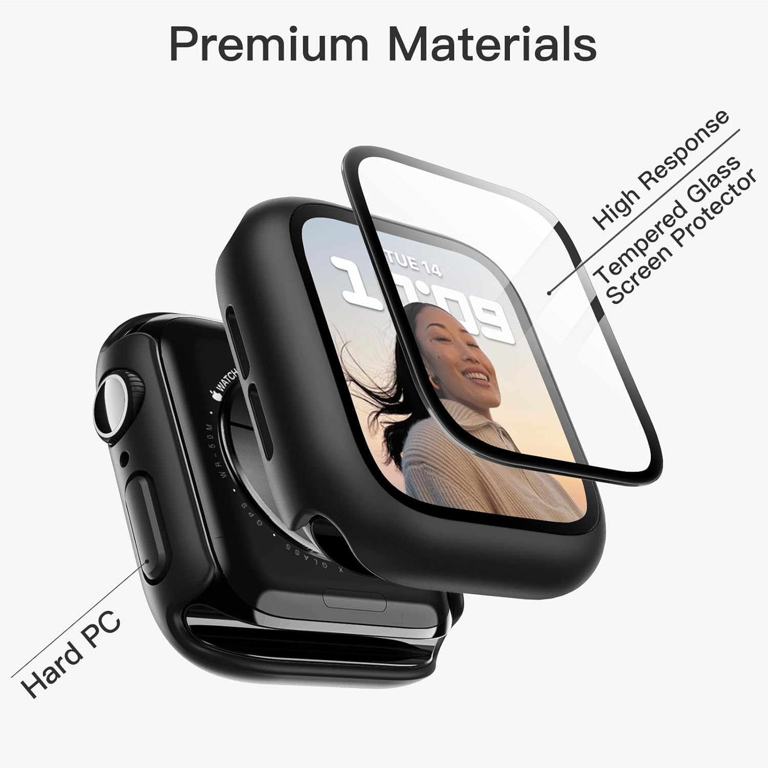 Detalle 1 de JETech Case for Apple Watch Series 11/10 46mm, 2-pack