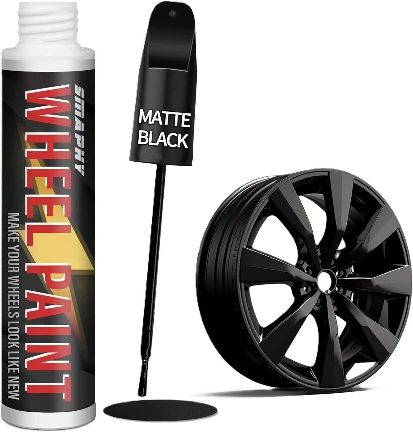 SMAPHY Matte Black Rim Touch-Up Paint for Wheels 🖌