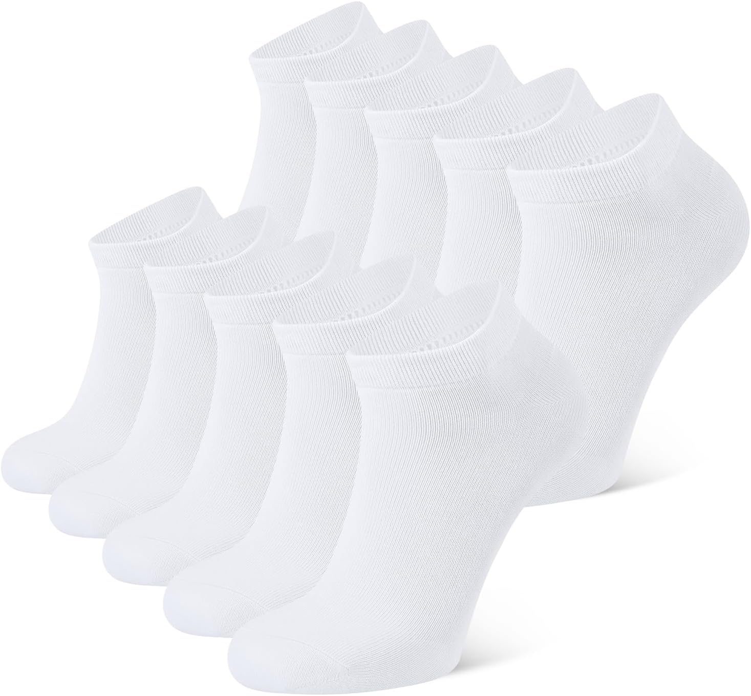 Detalle de CLOSEMATE 5/10 Pairs Ankle Socks in breathable cotton blend (men & women) – non-slip low cut for trainers