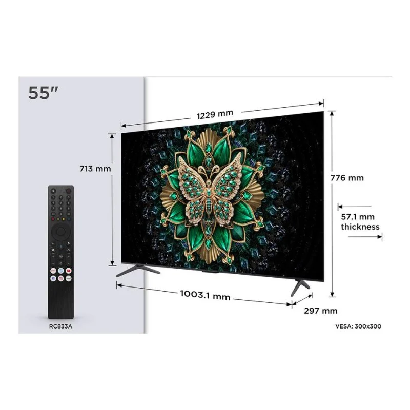 Detalle 2 de TV TCL QD-Mini LED 55C69K 55" 4K Smart TV – Dolby Vision
