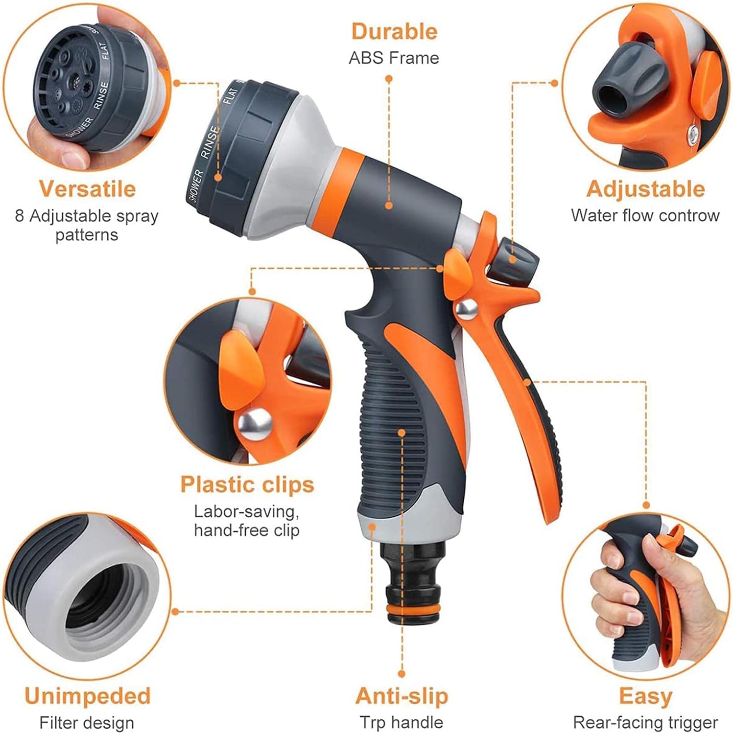 Thumbnail 4 de Garden Hose Spray Gun Set 8-pattern