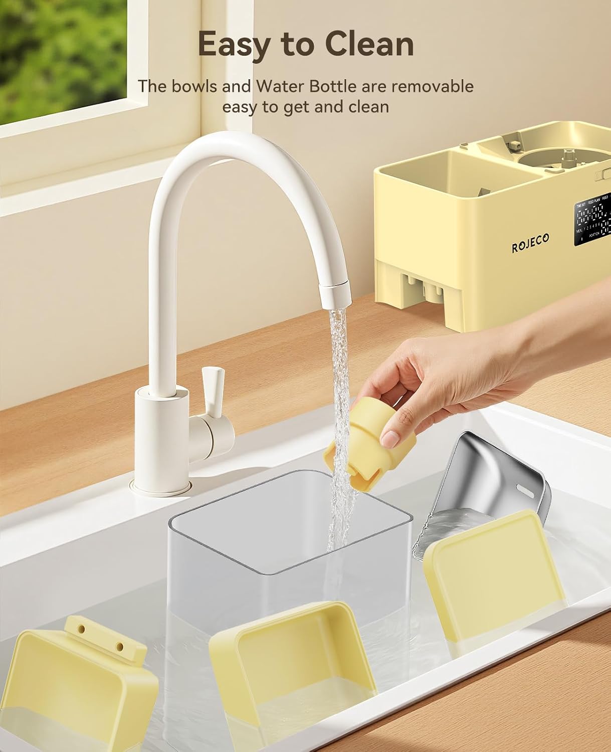 Thumbnail 6 de Rojeco 2-in-1 Futterautomat und Wasserspender 5L