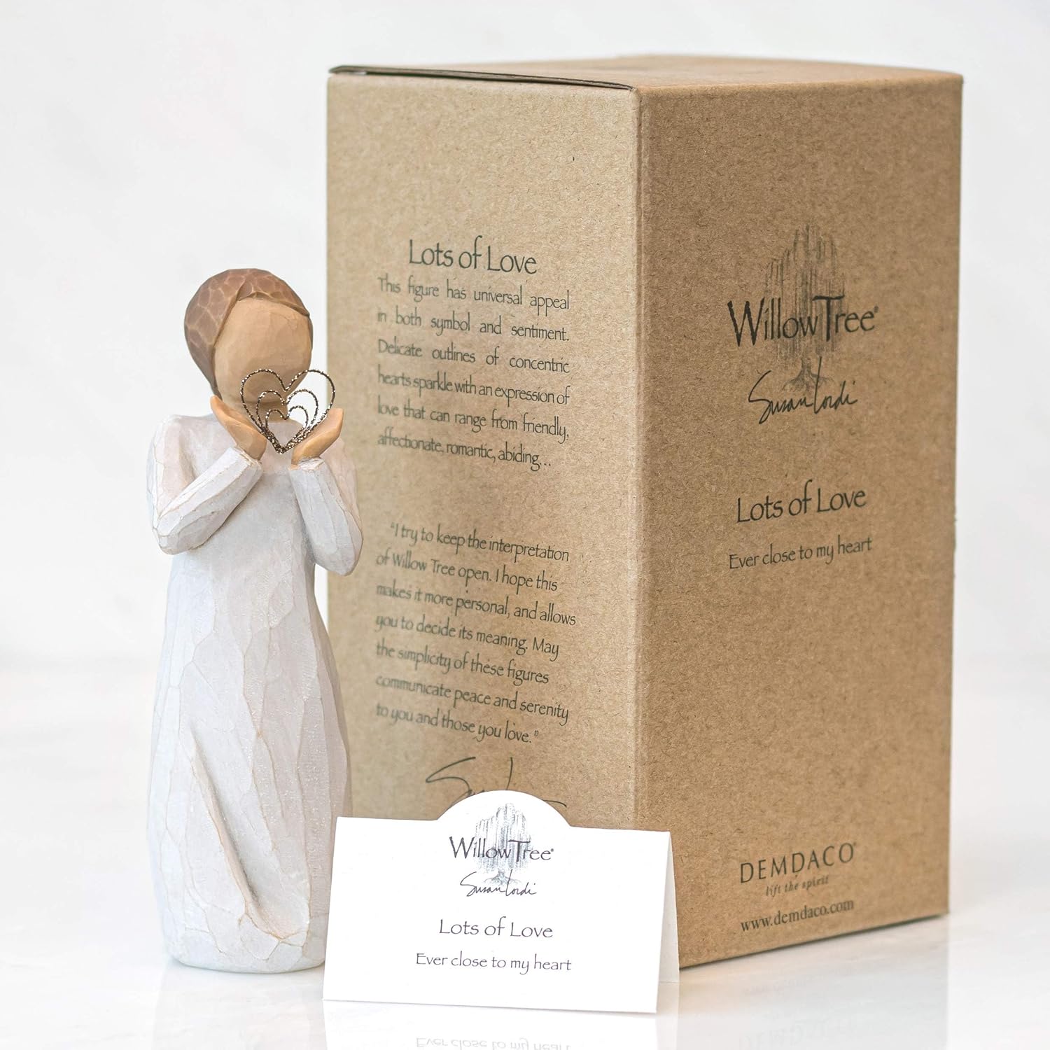 Detalle 2 de Willow Tree Lots of Love 27440 beeldje van handbeschilderde hars met glitteraccenten
