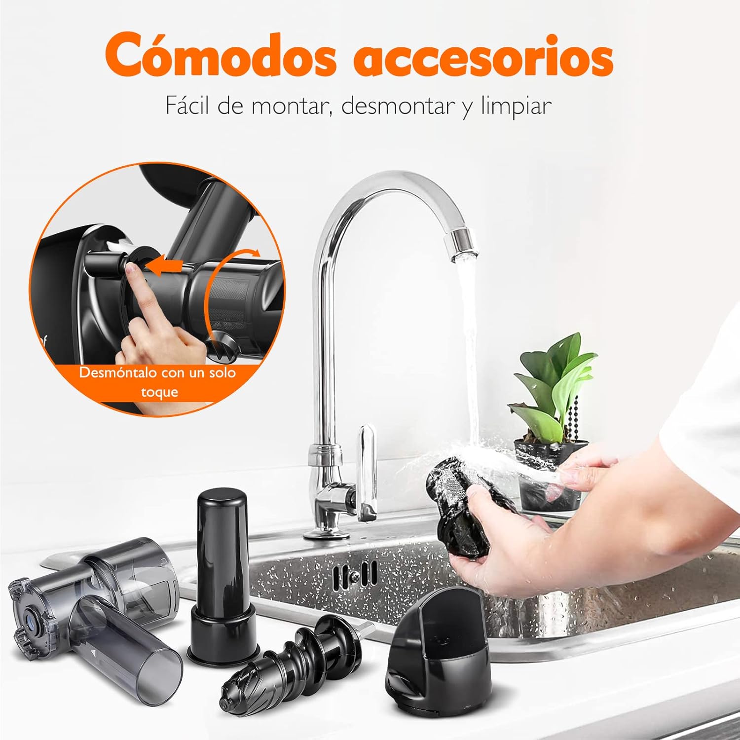 Thumbnail 9 de AMZCHEF Licuadora prensado en frío 🍏 - Extractor de zumos