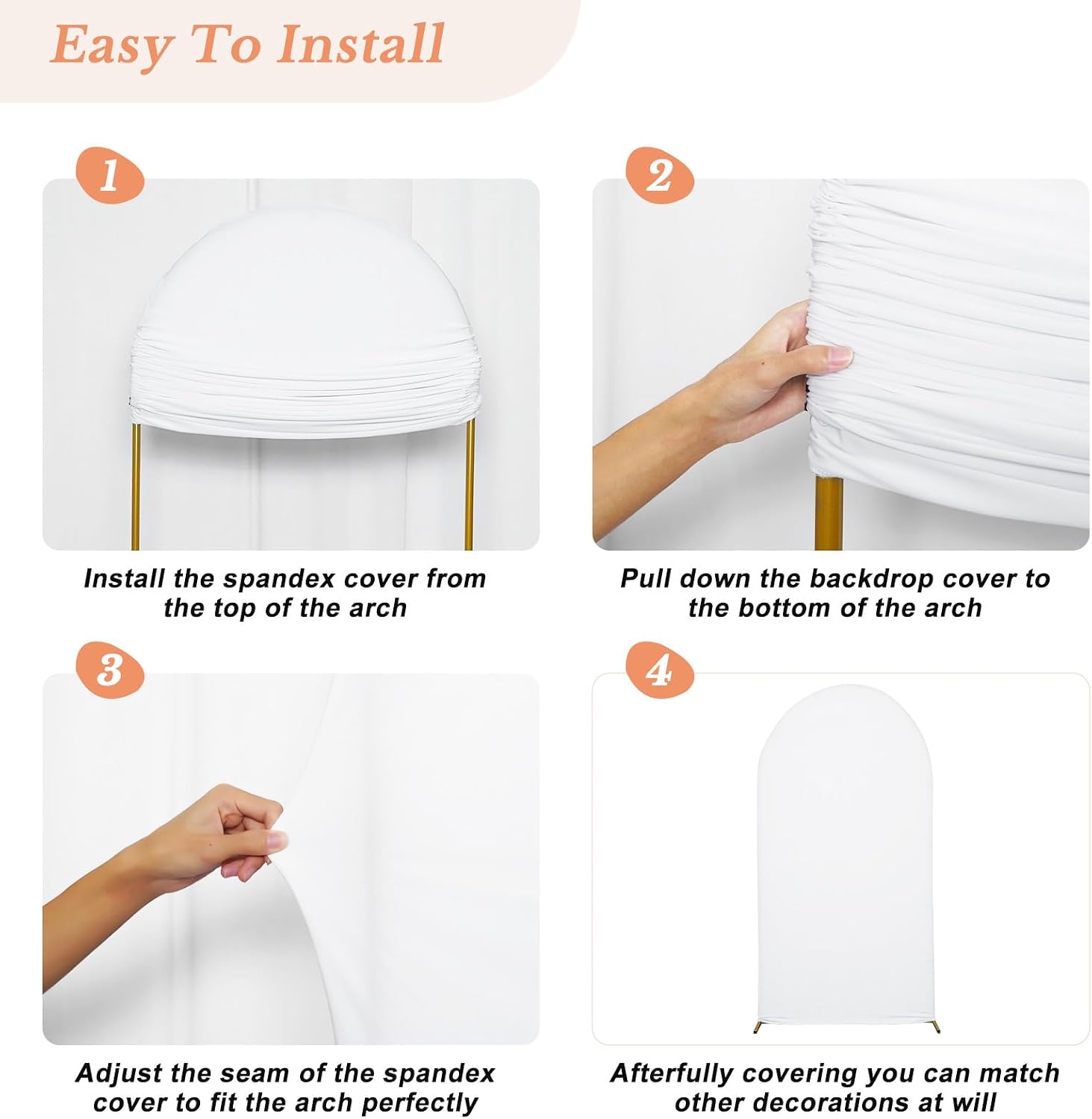 Thumbnail 4 de Eternal Beauty Arch Back Drop Cover 6.6 Ft 🎀