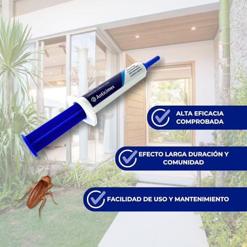 Detalle 2 de ANTICIMEX Pack 2 Gel Cucarachas 20 g | Jeringa de Alta Eficacia para Eliminar Colonias