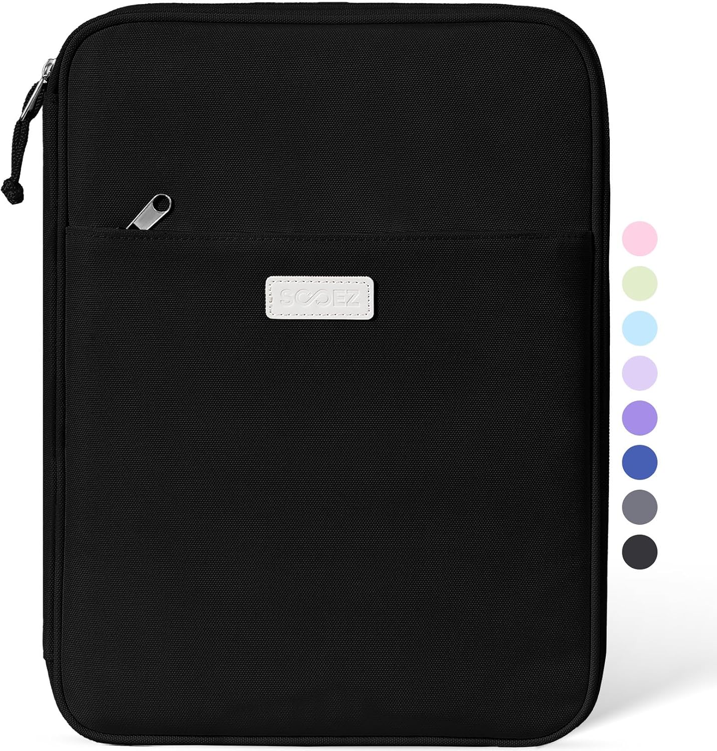 Sooez SZA1613-1201A Zipper Binder Bag, 1-Inch 3-Ring, 5-Tab, 500-Sheet