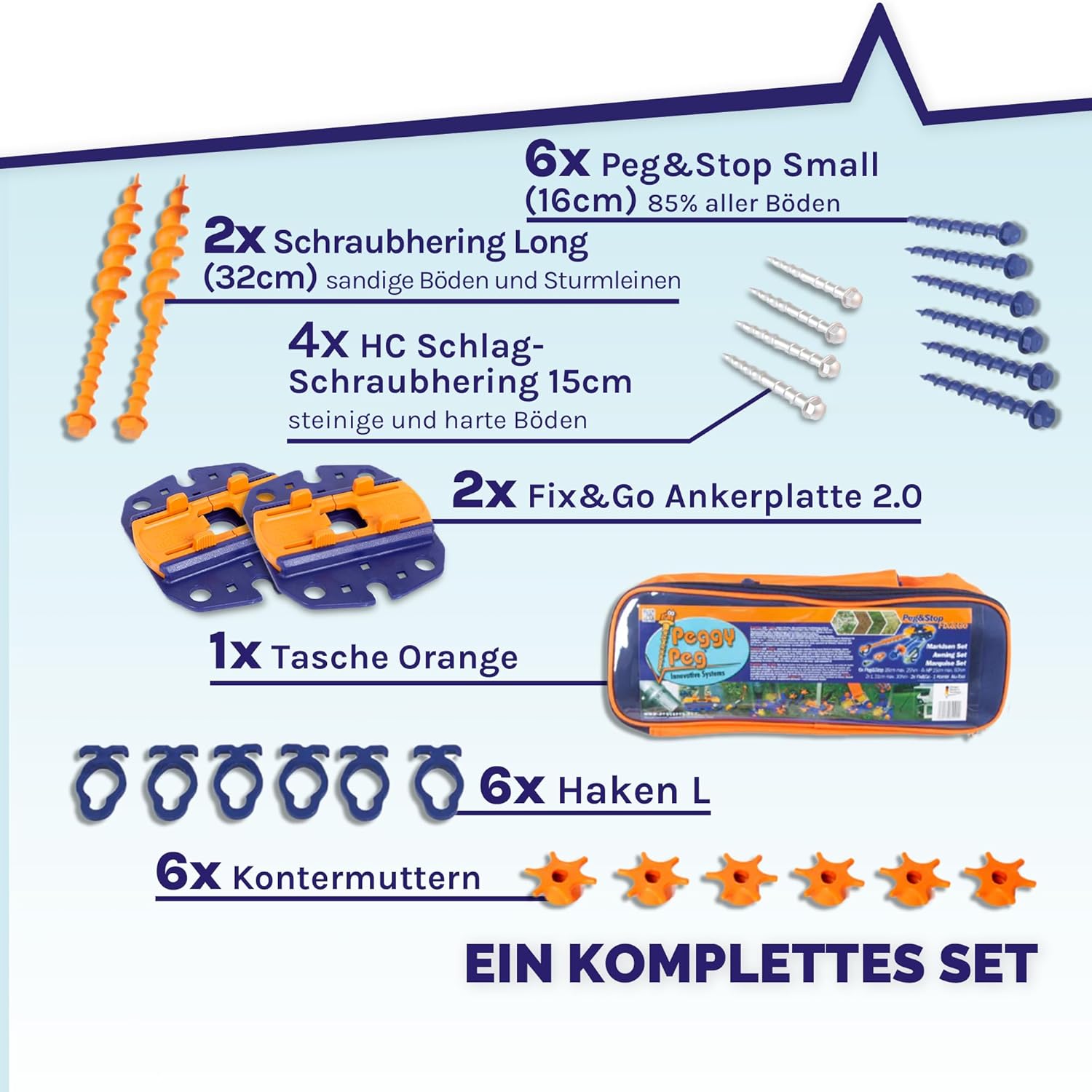 Thumbnail 6 de Peggy Peg Markisenbefestigung Set 31 cm ⛺