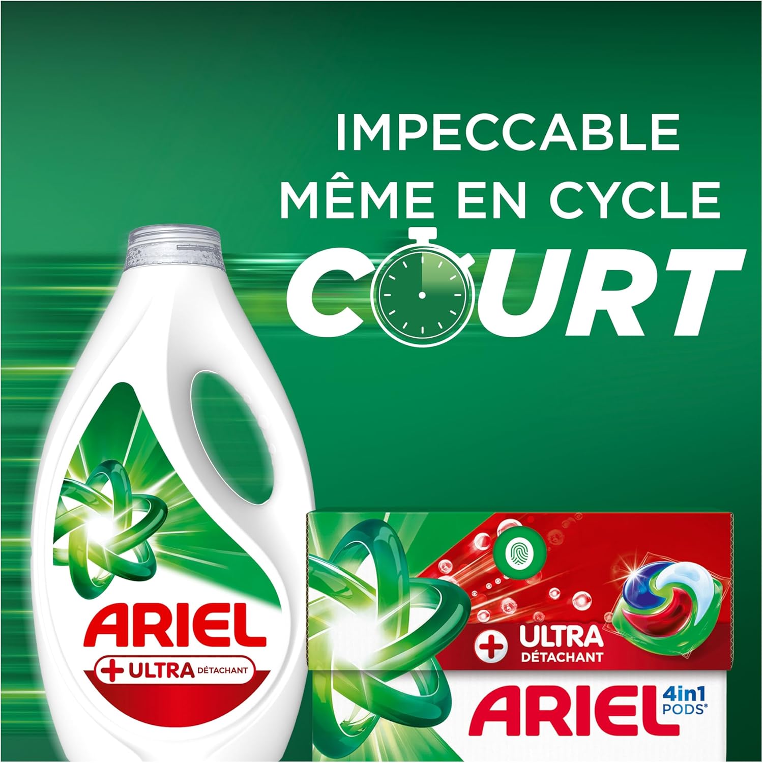 Thumbnail 3 de Ariel PODS 4en1 Ultra Détachant – Lessive en capsules, 88 lavages (2x44), taches jusqu’à 7 jours