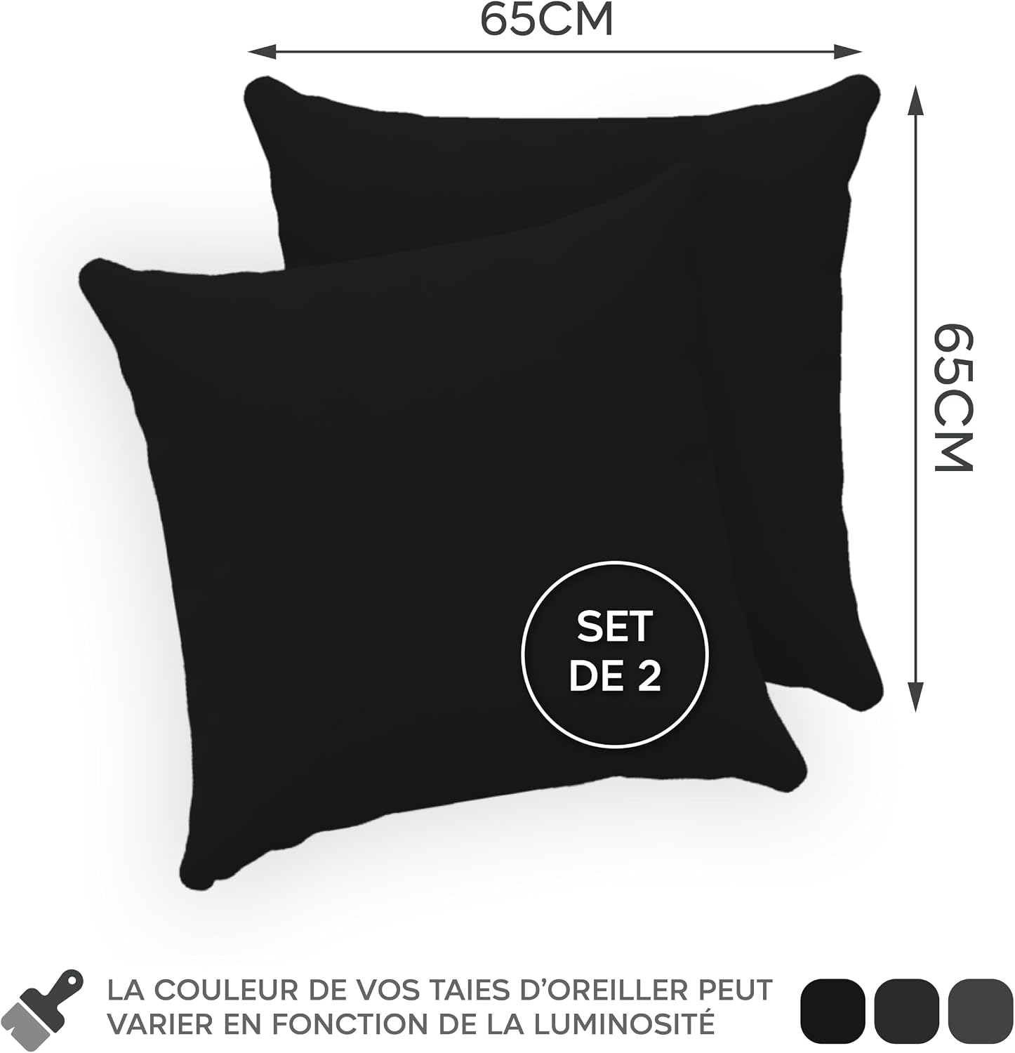 Thumbnail 1 de Twinzen® Taie Oreiller 65x65 150 GSM