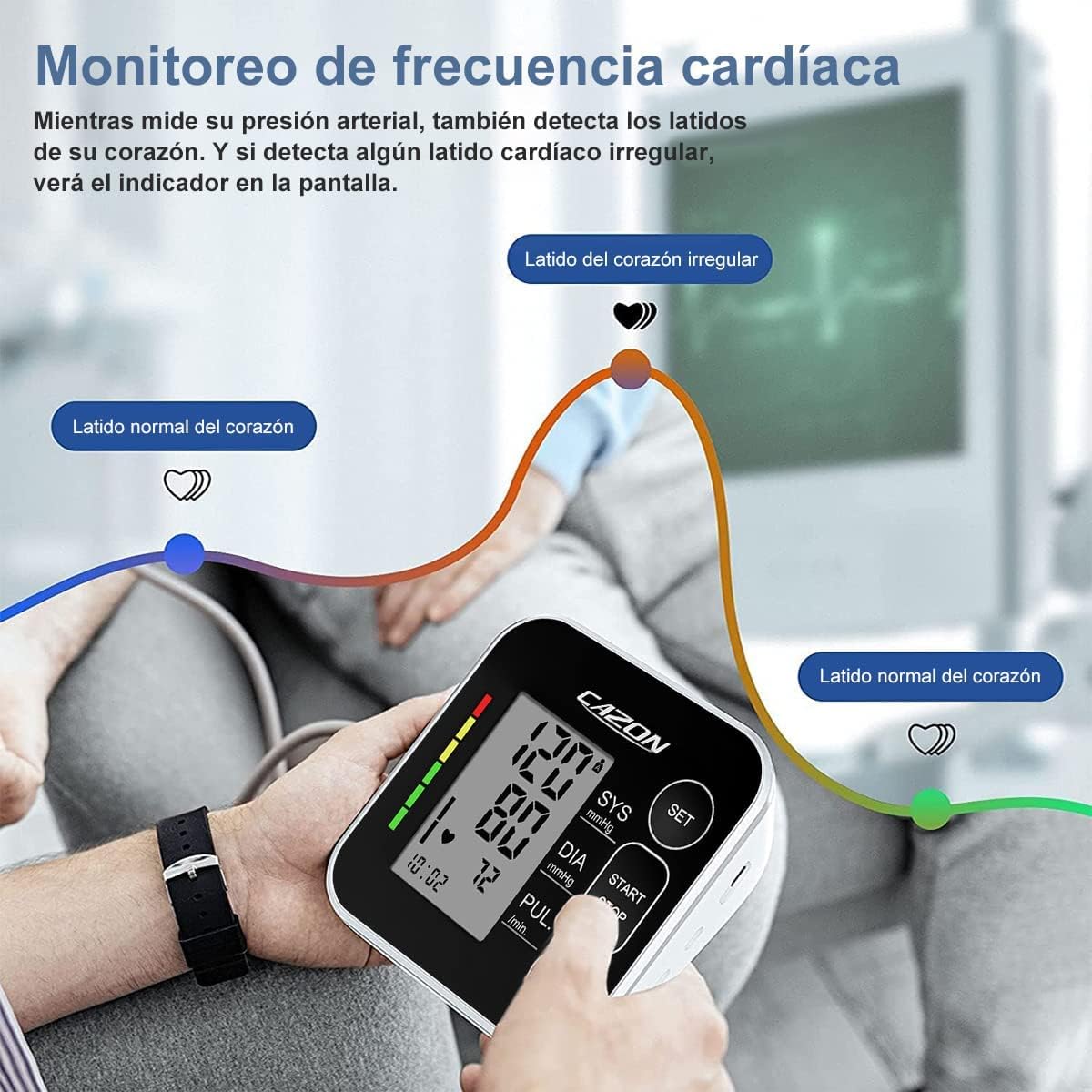 Detalle de CAZON Tensiómetro de Brazo: Monitor de Presión Arterial 🩺