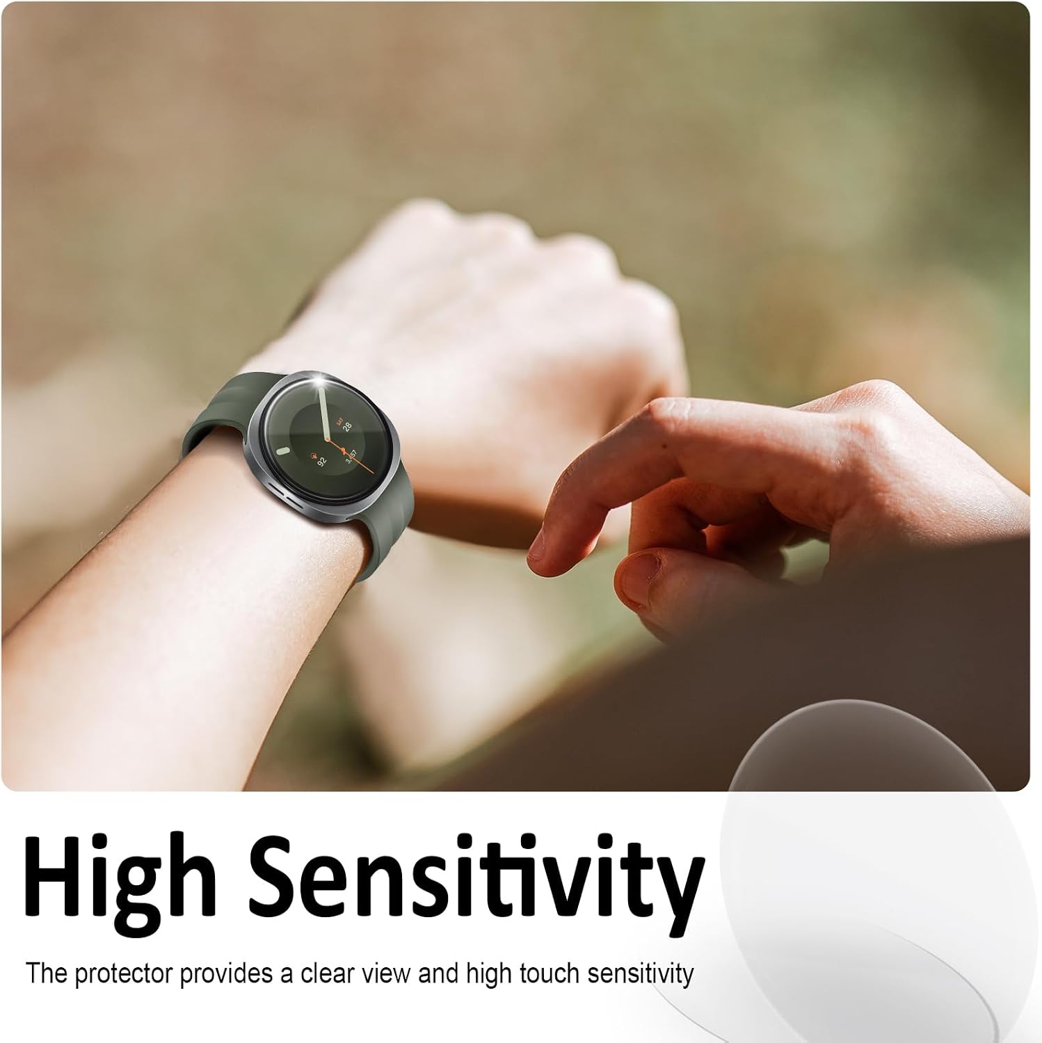 Detalle de SPGUARD Galaxy Watch 9/8 44mm Tempered Glass Screen Protector, 4-Pack
