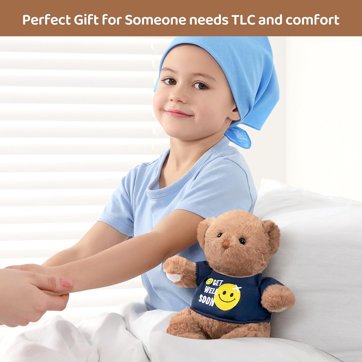 Thumbnail 6 de BEJOY Teddybär – süßes, weiches Plüschtier mit 'Gute Besserung' T-Shirt, 35 cm