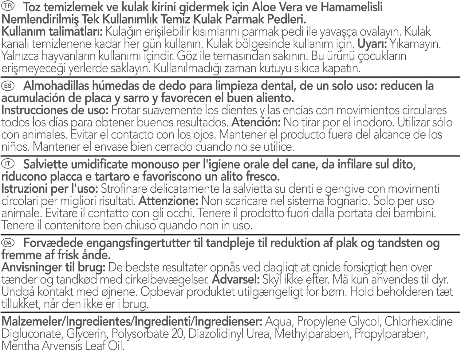 Detalle de Vet's Best Dental Care Finger Wipes for Dogs & Cats – 50 Disposable Wipes