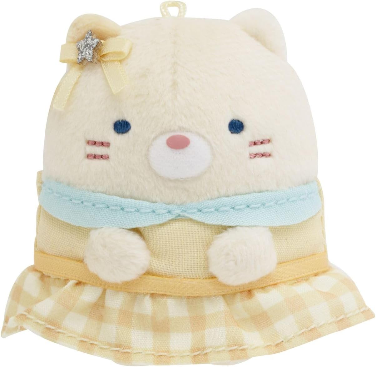 Detalle de すみっコぐらし『夢みるしっぽず』てのりぬいぐるみ とかげ|ギンガムチェック衣装・天使の羽付き