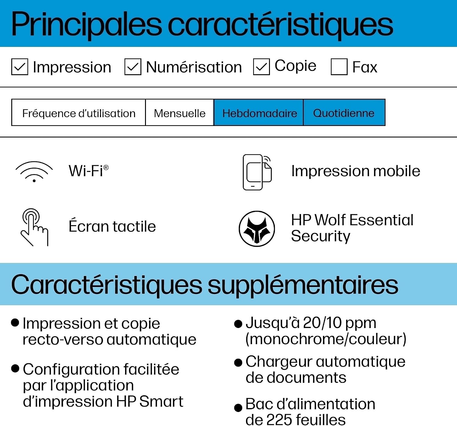 Thumbnail 4 de HP OfficeJet Pro 8122e imprimante couleur à jet d'encre