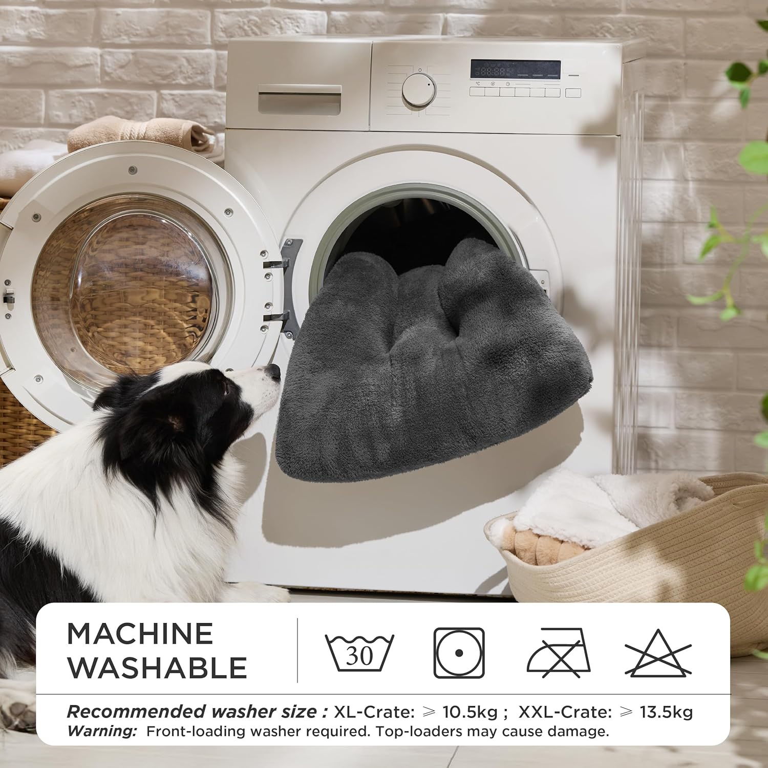 Thumbnail 3 de BEDSURE Hundebett Waschbar 74x53x8cm