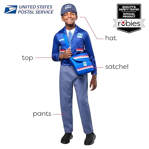 Thumbnail 1 de Rubies USPS Letter Carrier Kids Costume 🎭